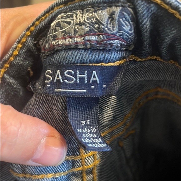 Silver Jeans Sasha Blue Straight Leg Denim with Whiskering - Picture 3 of 3